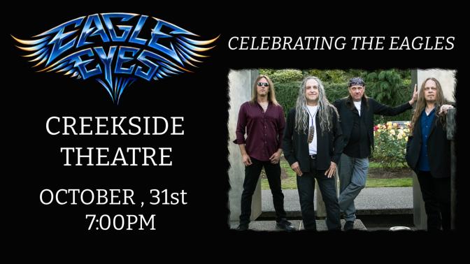 Eagles Tribute band Eagle Eyes stand casually together outdoors facing camera