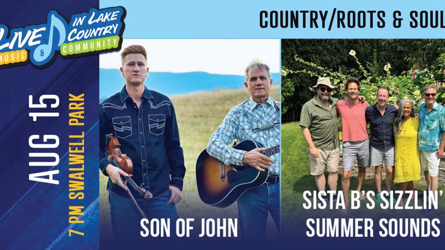 Sista B's Sizzling Summer Sounds and Son of John perform Aug 15
