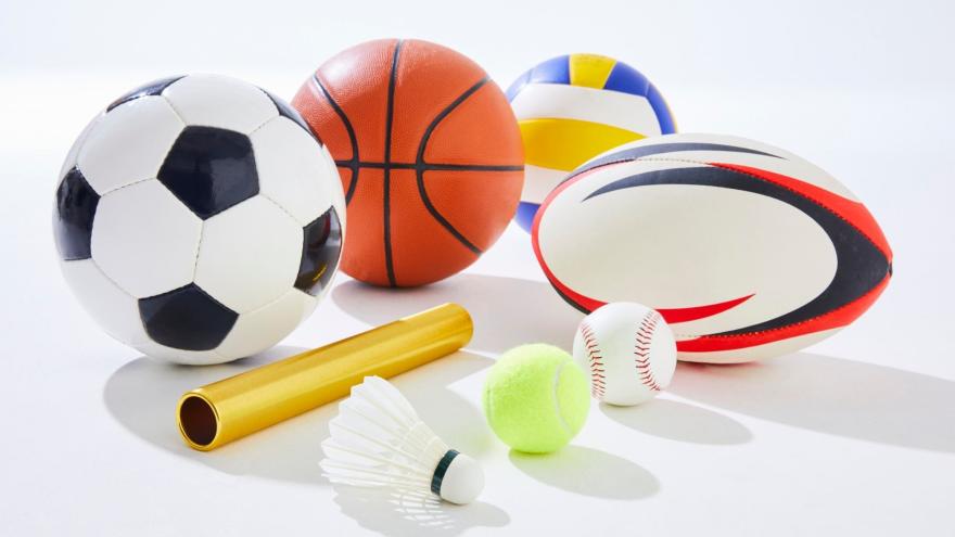 Variety of sports equipment