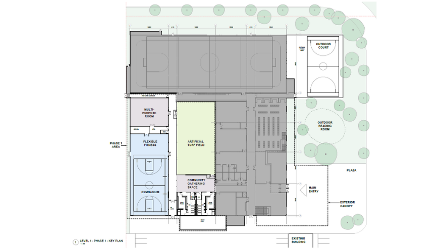 Phase 1 Floor Plan of the new Lake Country Community Centre.