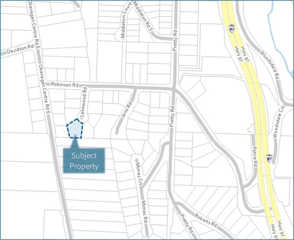 Location map of 11414 Lakewood Rd