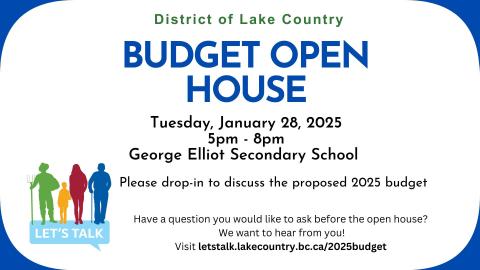 Budget Open House invitation for January 28 2025 from 3pm to 8pm at George Elliot Secondary School