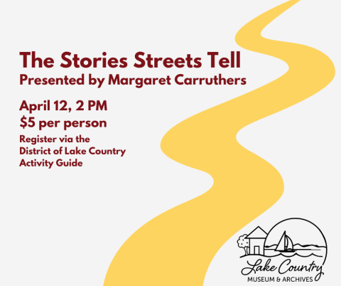 poster for April 12 event at Museum on the stories streets tell
