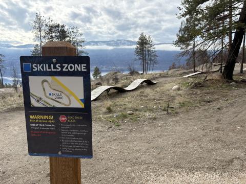 skills zone sign to use at your own risk