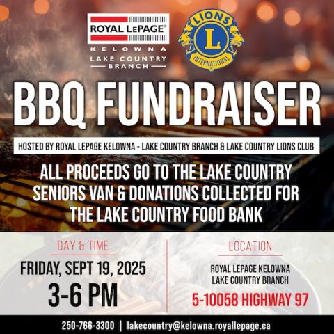 Barbeque fundraiser September 19