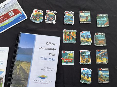 Official Community Plan and stickers