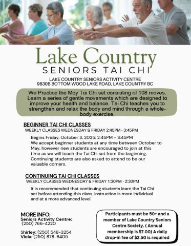 Seniors Centre Tai Chi class