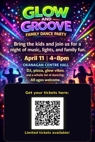family dance party poster for April 11