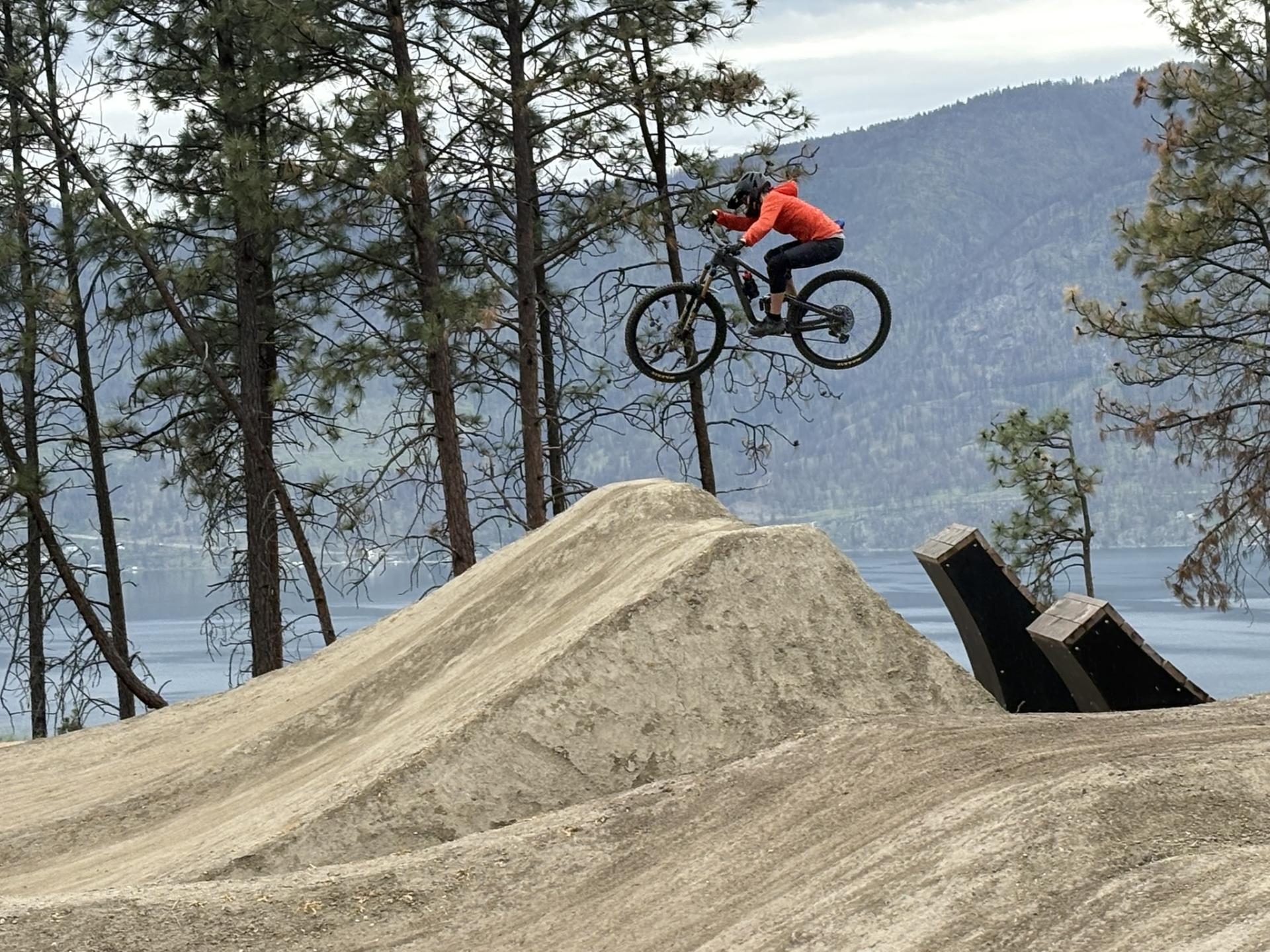 Kim Rose takes a jump