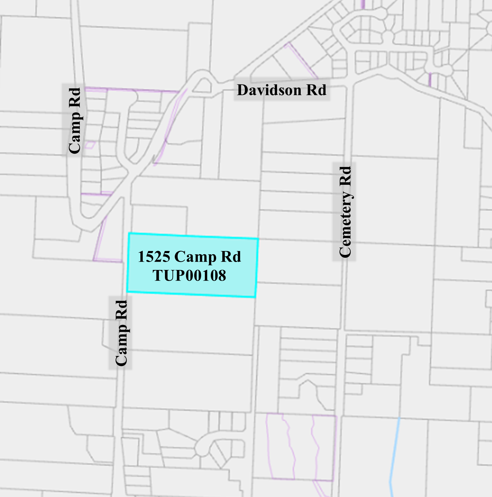 map showing 1525 Camp Road