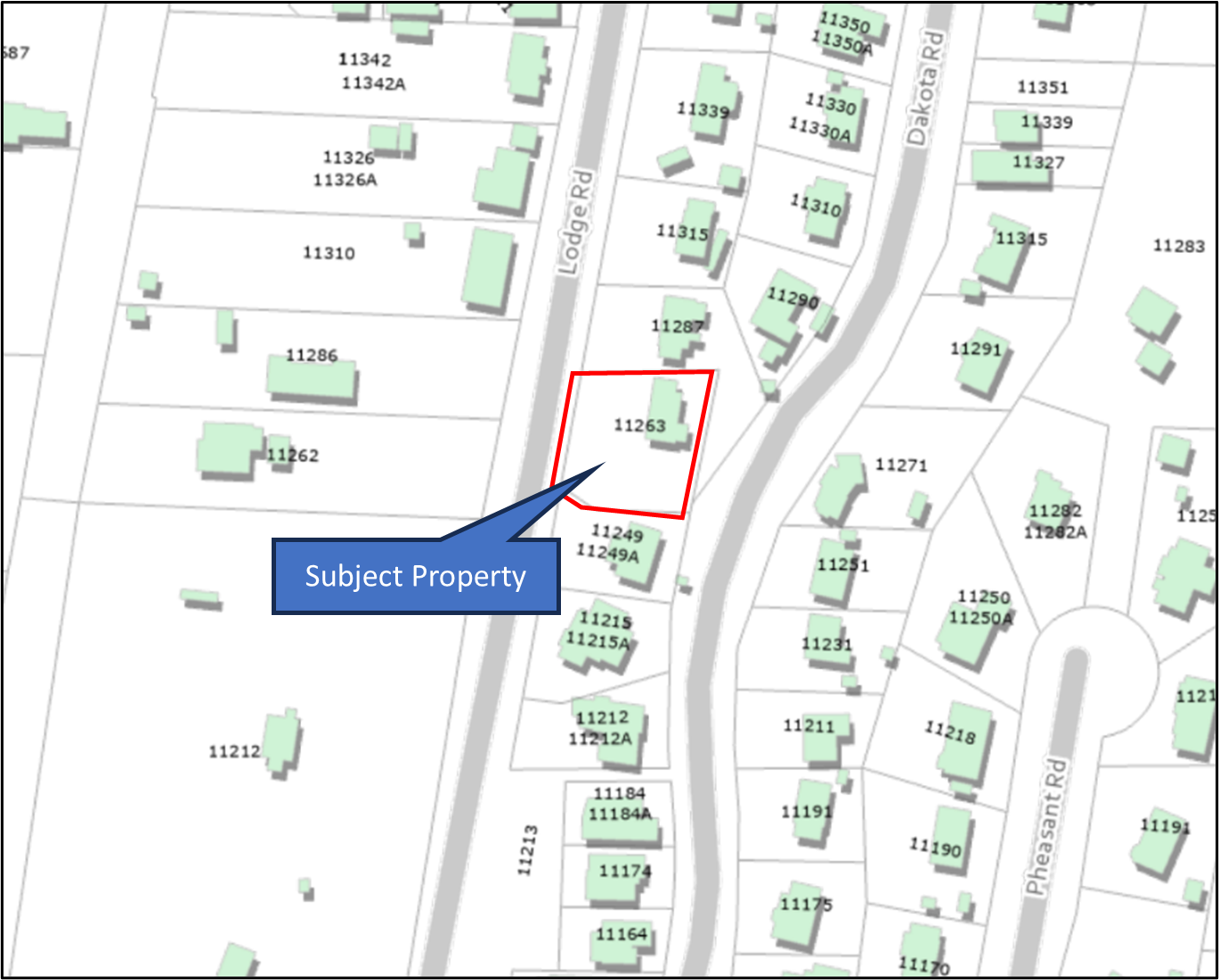 map of property on Lodge Rd to be considered at Sept 2 2025 Council Meeting