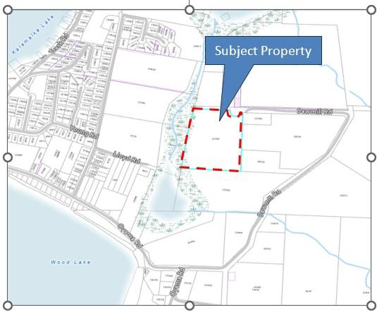 map showing 15792 Sawmill Road in the context of a larger area of Lake Country