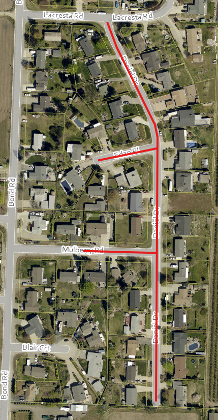 road closure Daniel Drive map