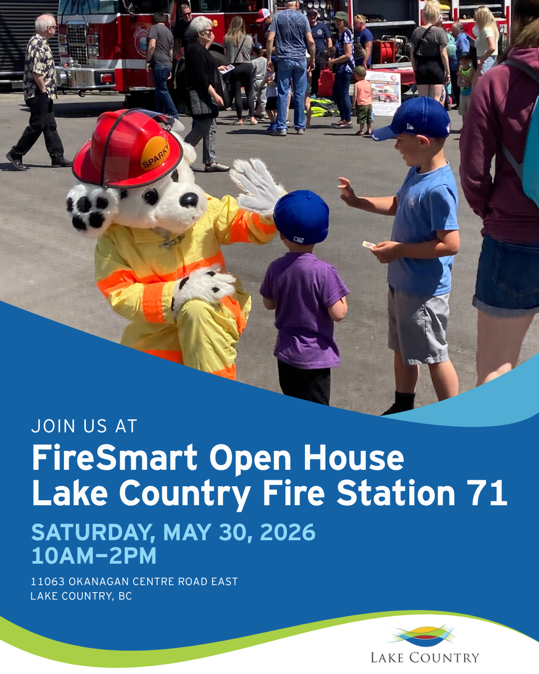 children visit the fire station