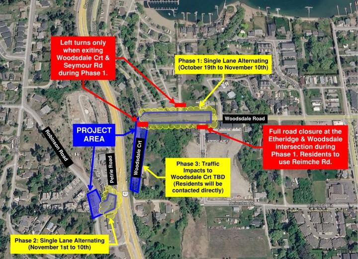 graphic of the site and traffic impacts